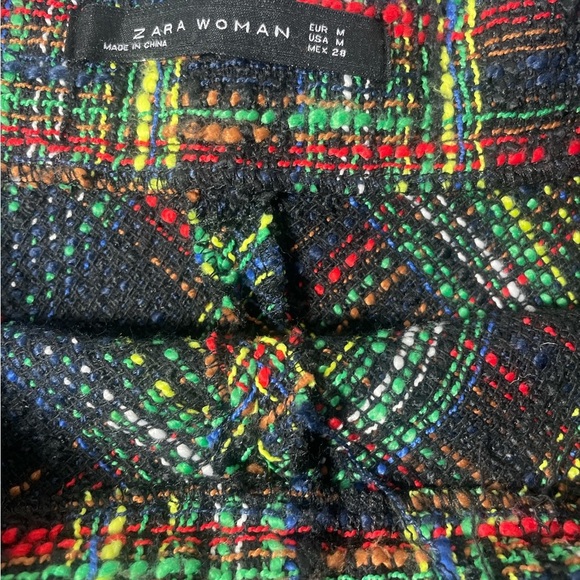 Zara Plaid A-Line Skirt - Multicolor - Picture 3 of 3
